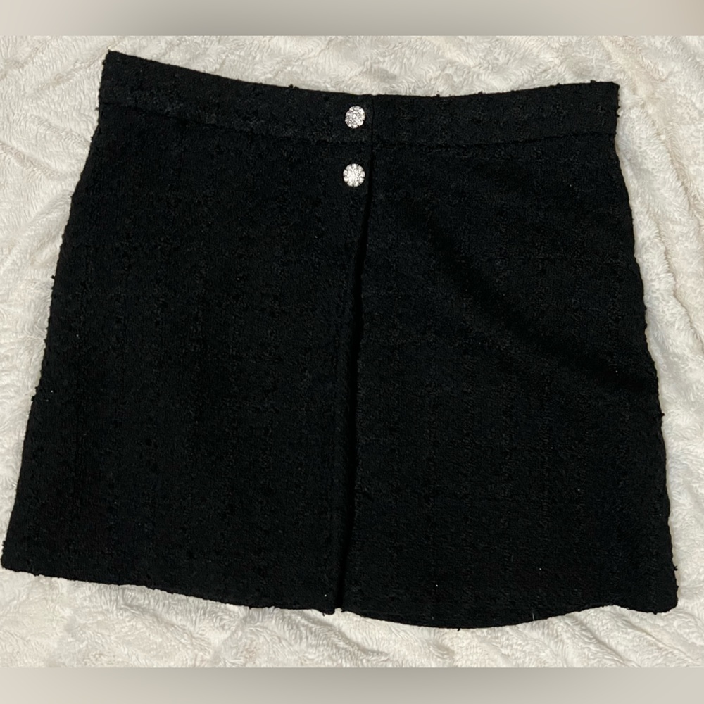 H&M Black Tweed Skirt